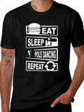 Eat Sleep Pole Dance Repeat Funny T-Shirt