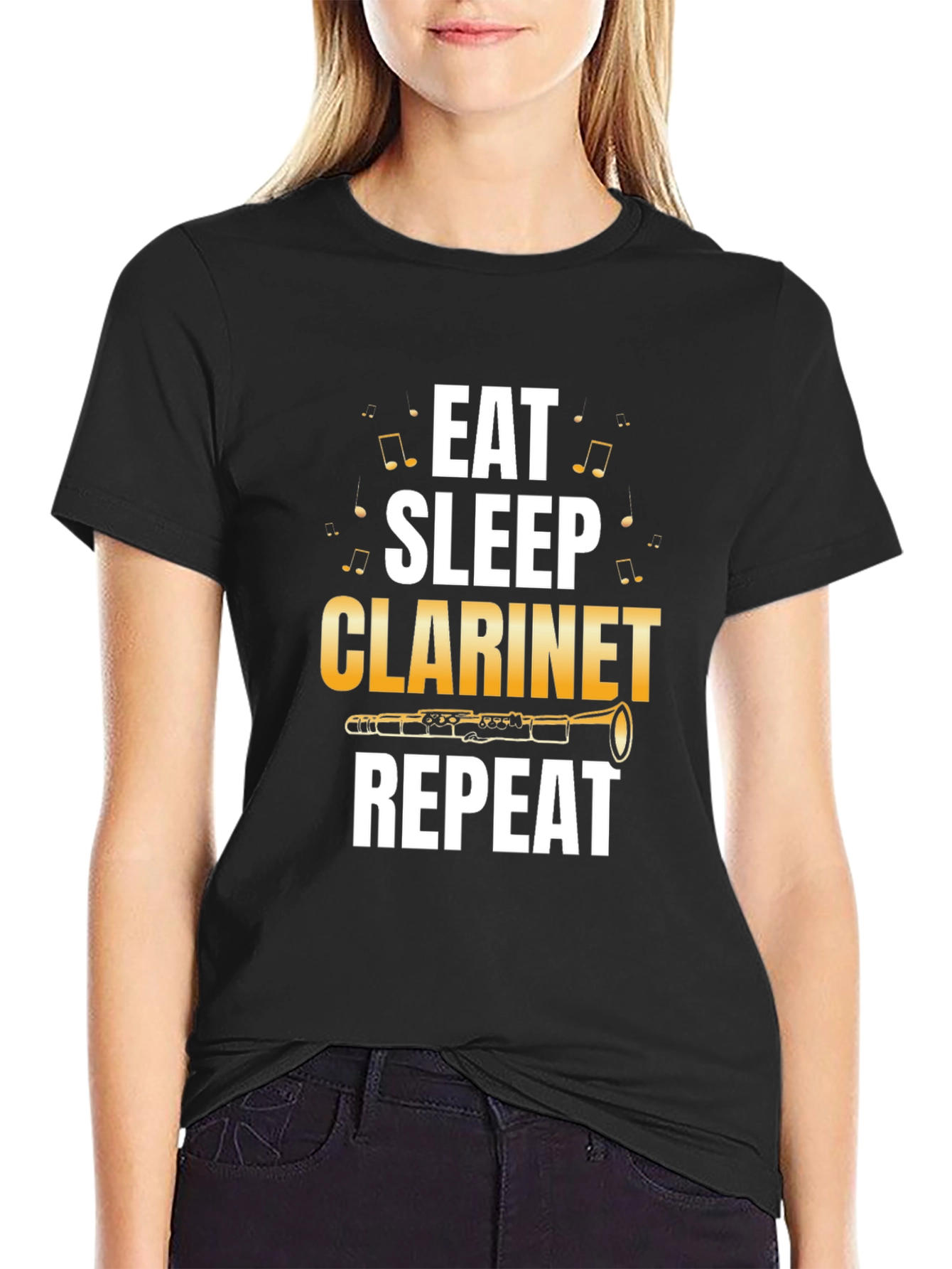 Eat Sleep Clarinet Repeat T-Shirt - Musician Tee