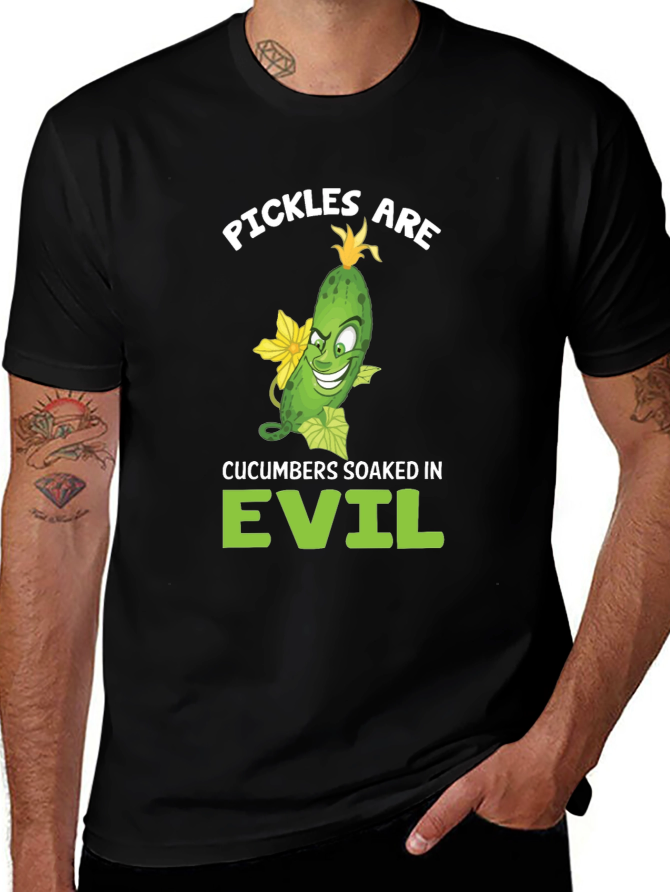Pickles are Evil T-Shirt - Funny Food Humor