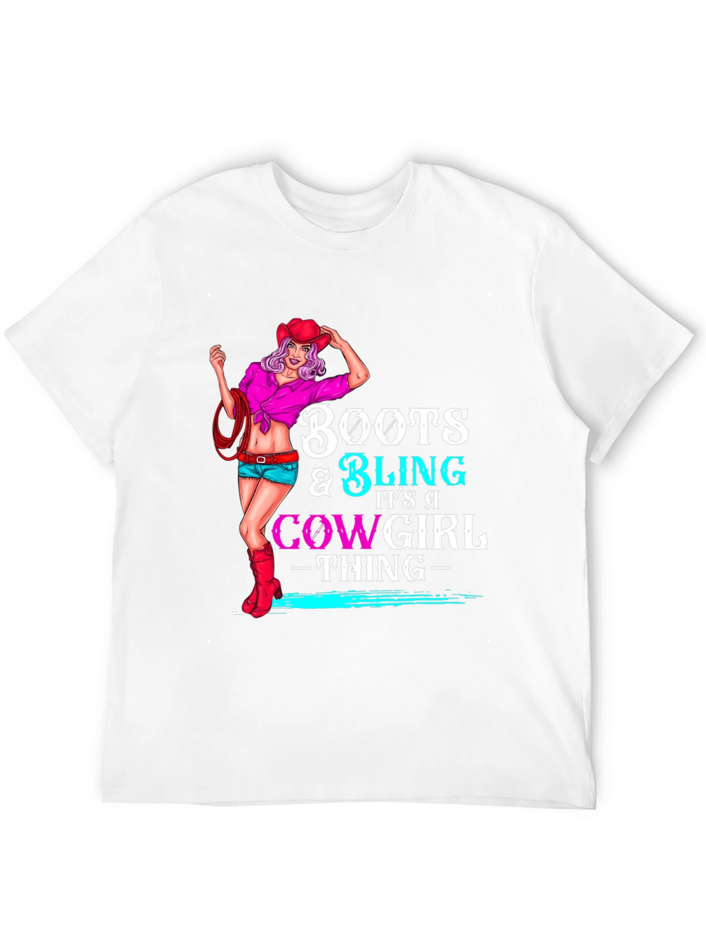 Boots & Bling Cowgirl Graphic Tee