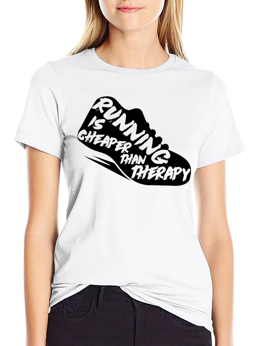 Running is Cheaper Than Therapy Graphic Tee