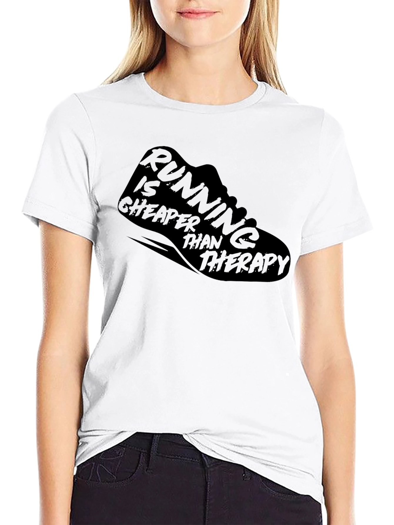 Running is Cheaper Than Therapy Graphic Tee