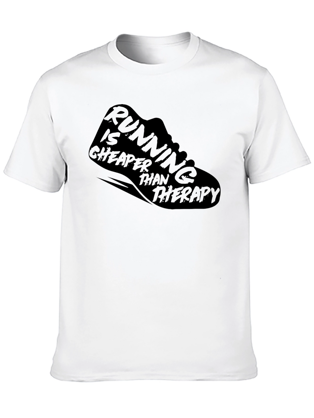 Running is Cheaper Than Therapy Graphic Tee