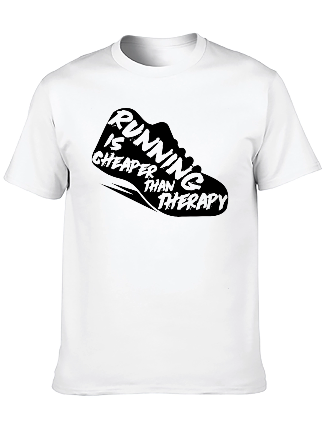 Running is Cheaper Than Therapy Graphic Tee