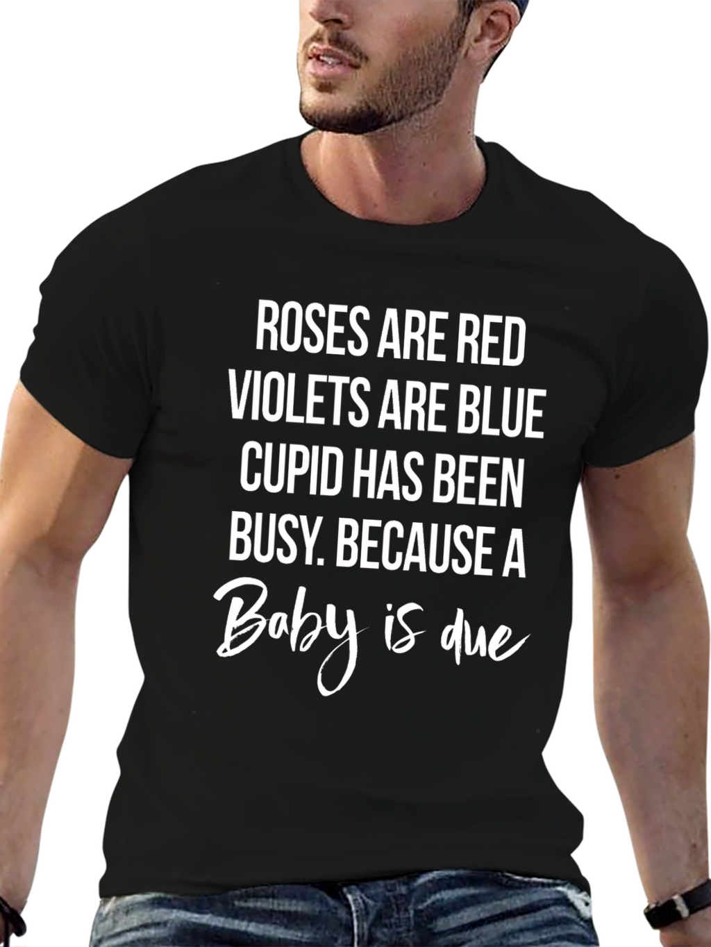 Baby Announcement T-Shirt: Roses are Red