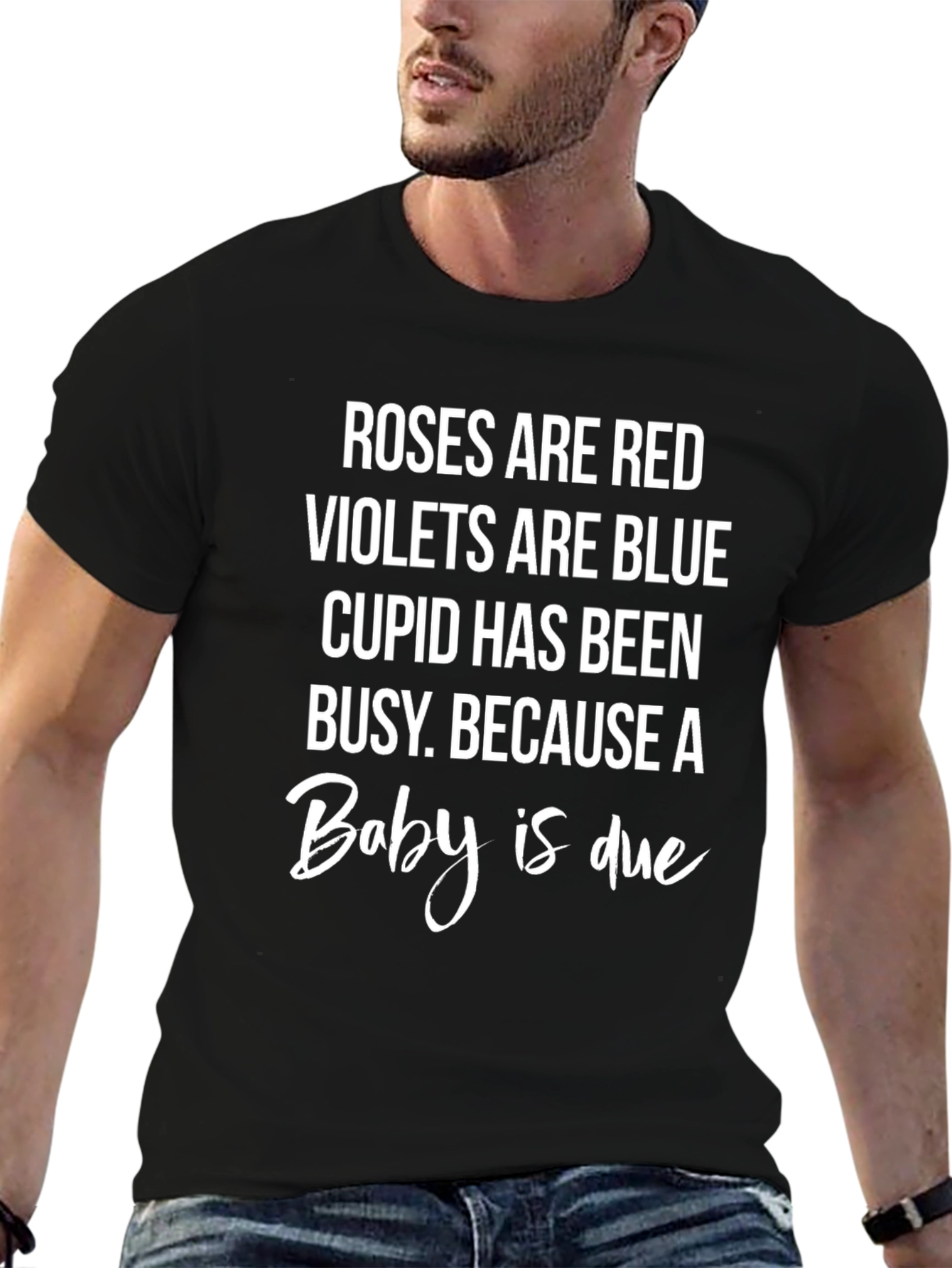 Baby Announcement T-Shirt: Roses are Red