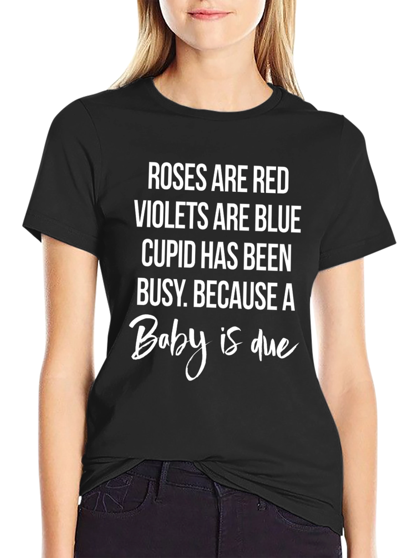 Baby Announcement T-Shirt: Roses are Red