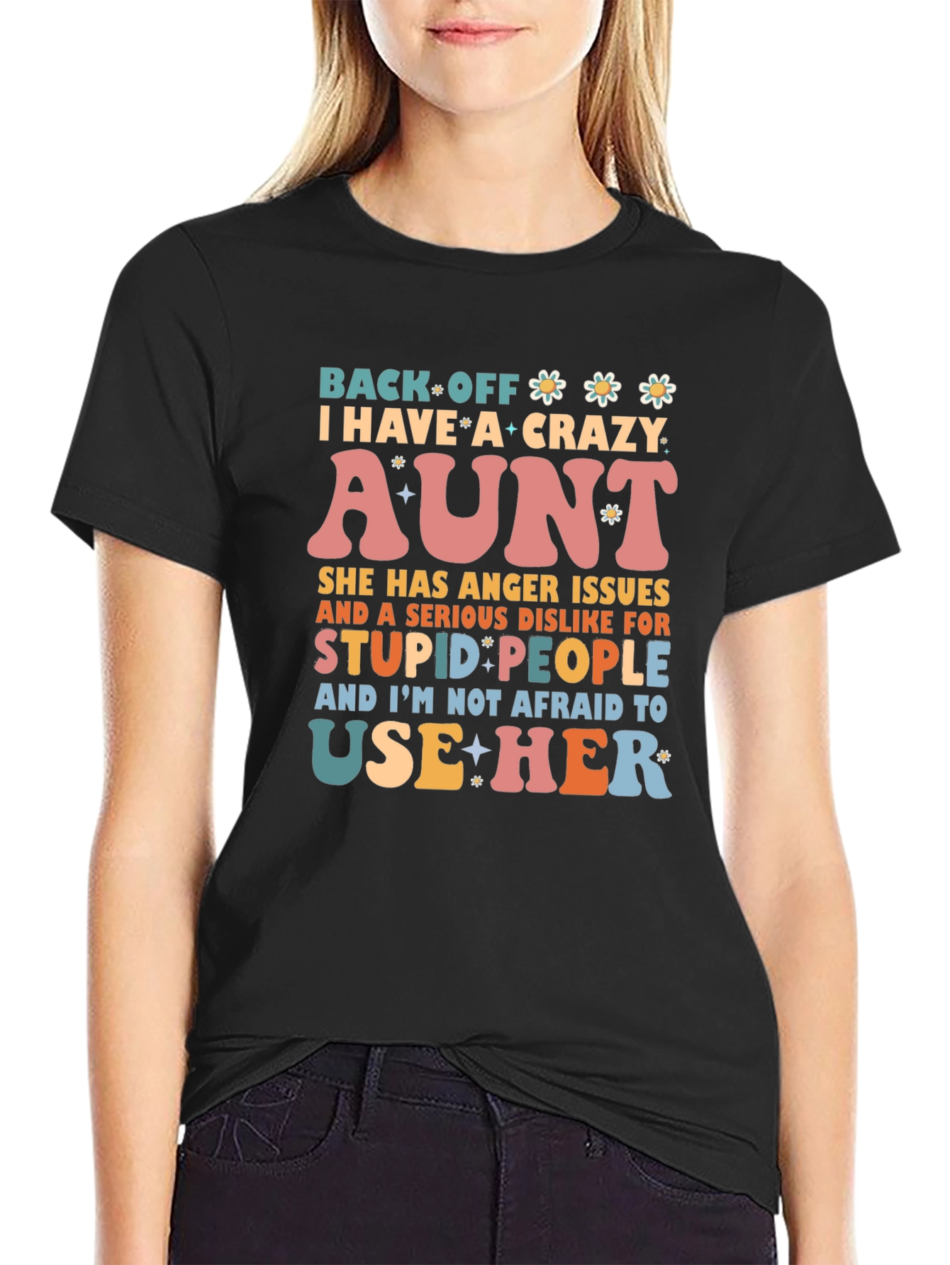 Crazy Aunt T-Shirt - Novelty Graphic Tee