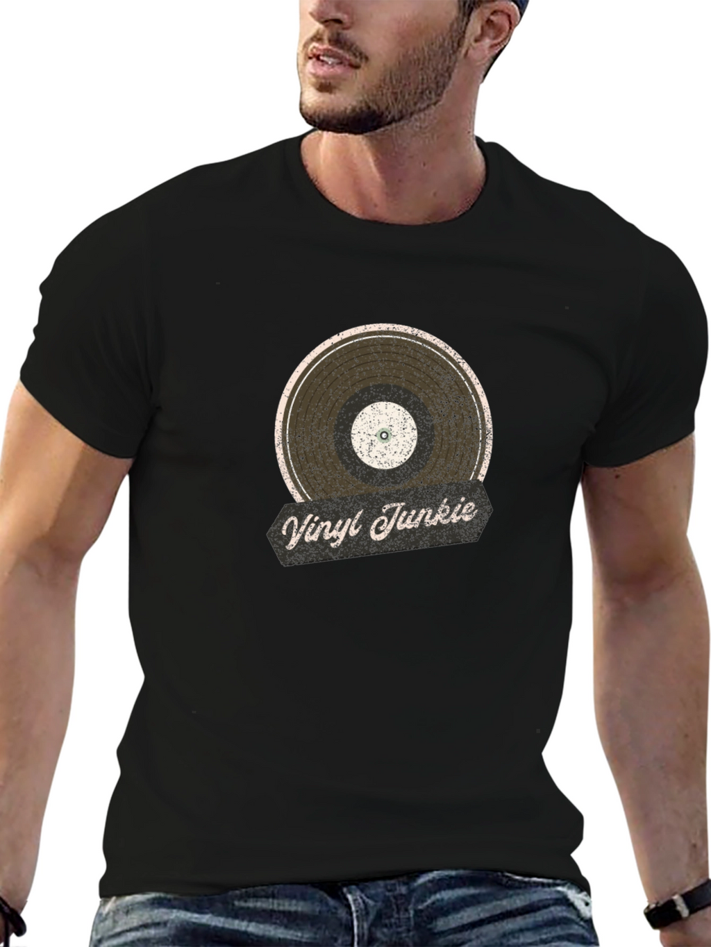 Vinyl Junkie Retro Record T-Shirt