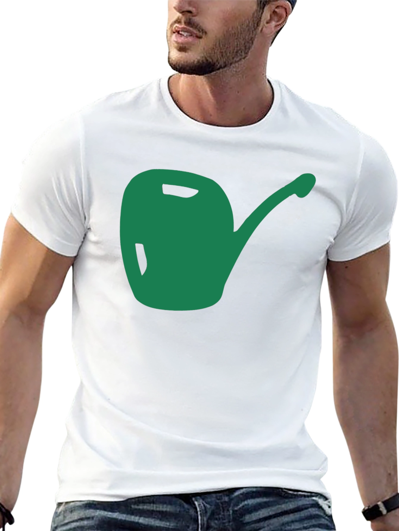 Green Watering Can Graphic T-Shirt