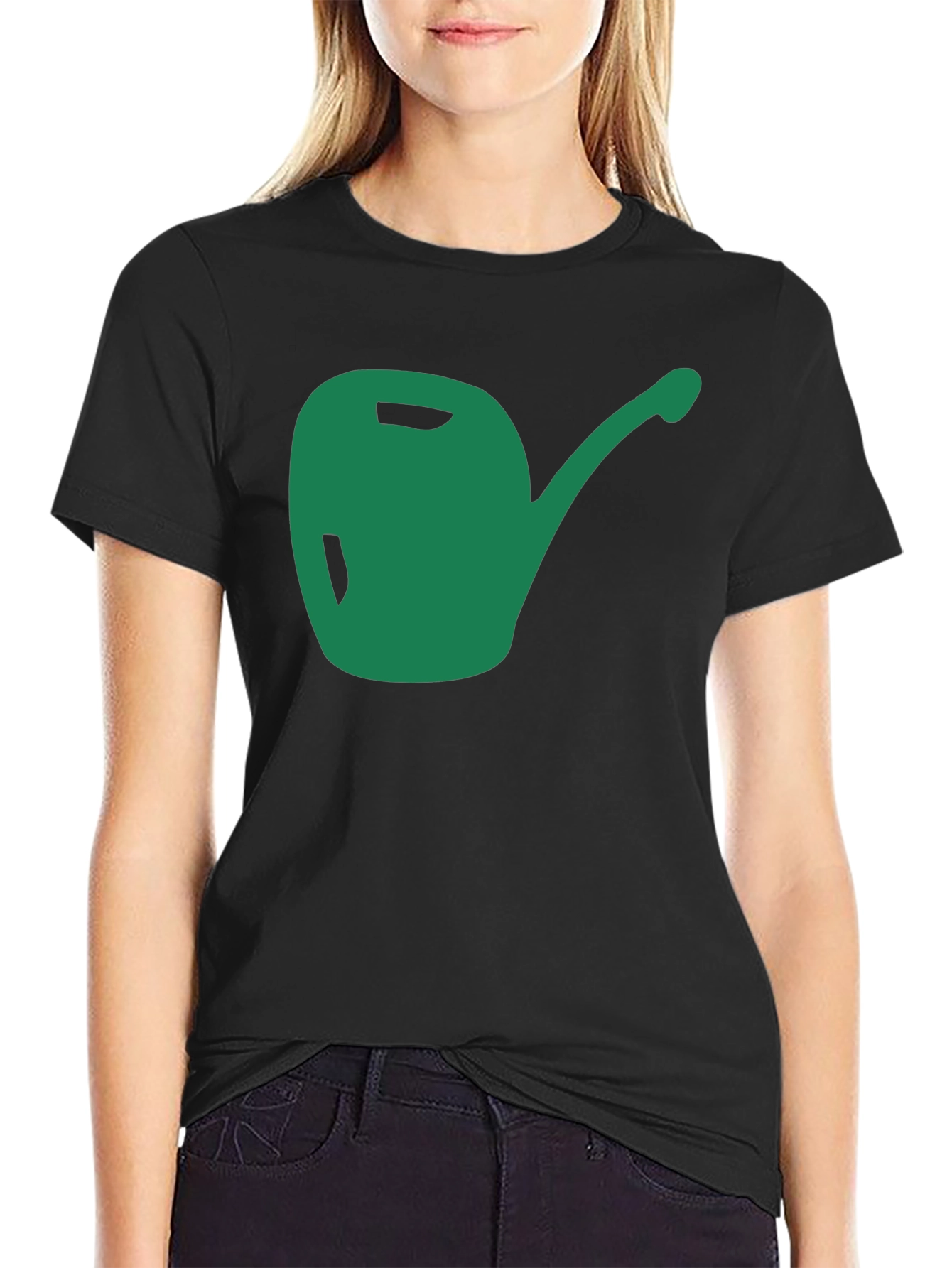 Green Watering Can Graphic T-Shirt