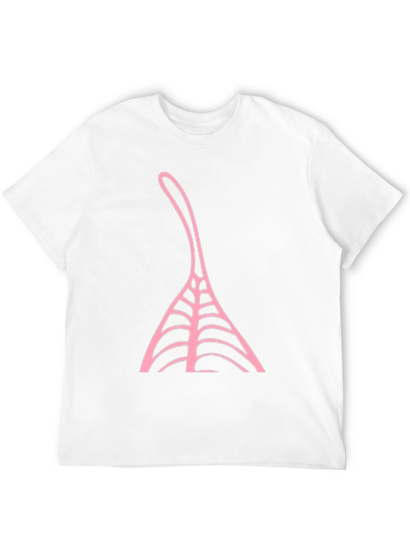 Black T-Shirt with Pink Abstract Design
