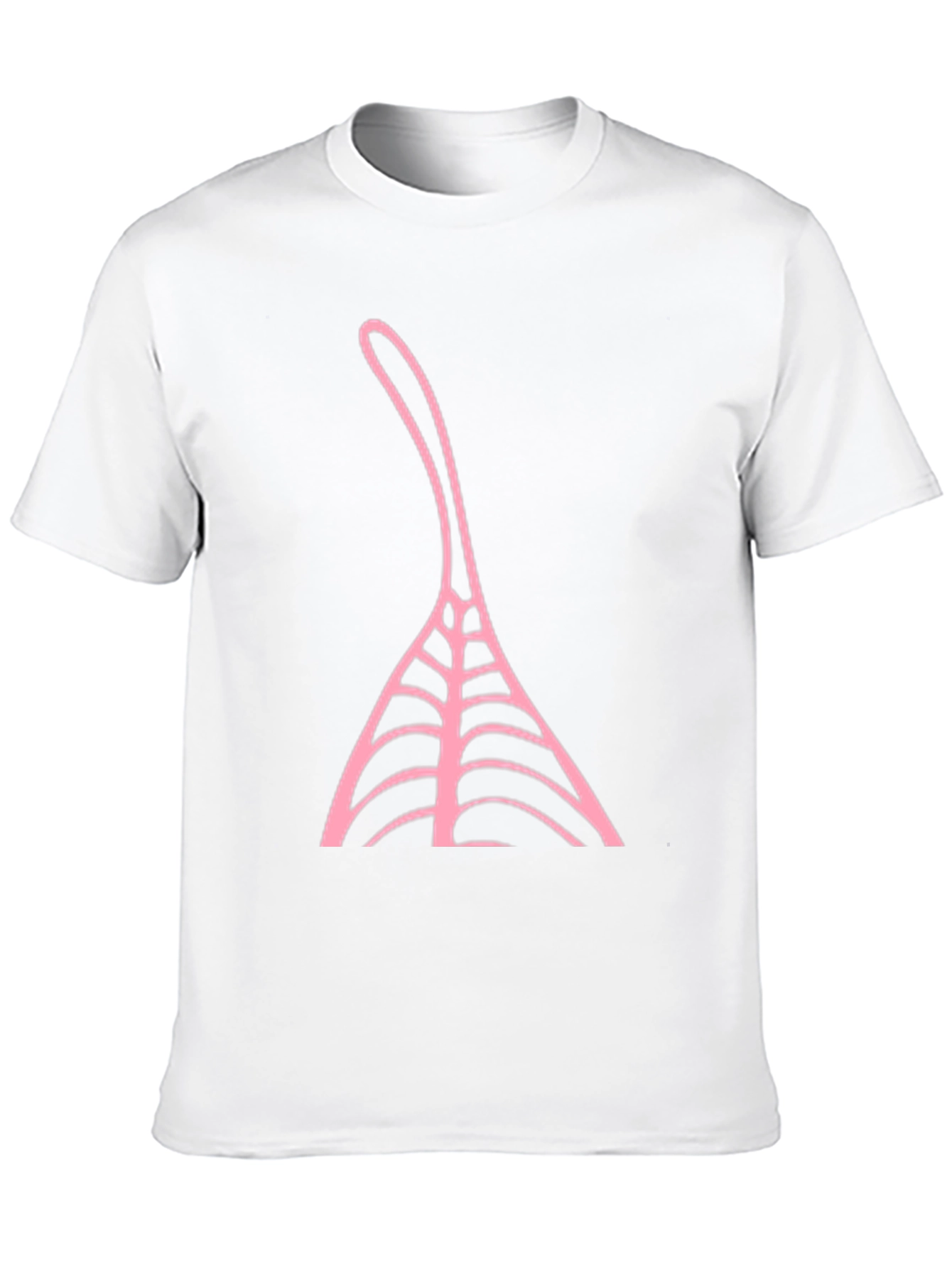 Black T-Shirt with Pink Abstract Design