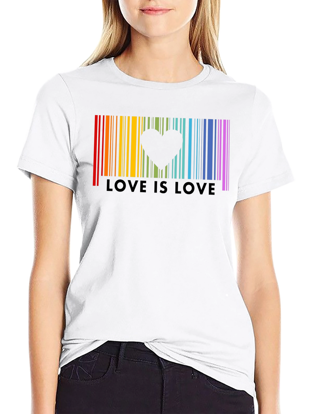 Love is Love Rainbow Pride Barcode T-Shirt