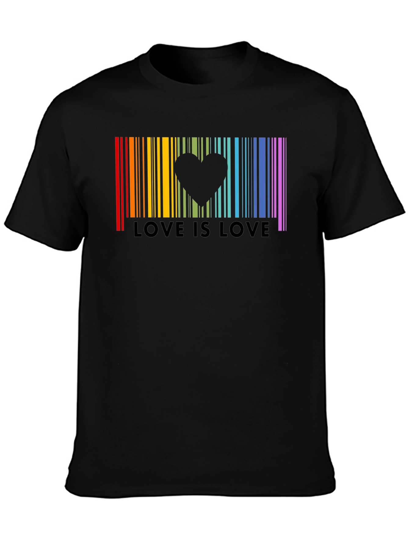 Love is Love Rainbow Pride Barcode T-Shirt