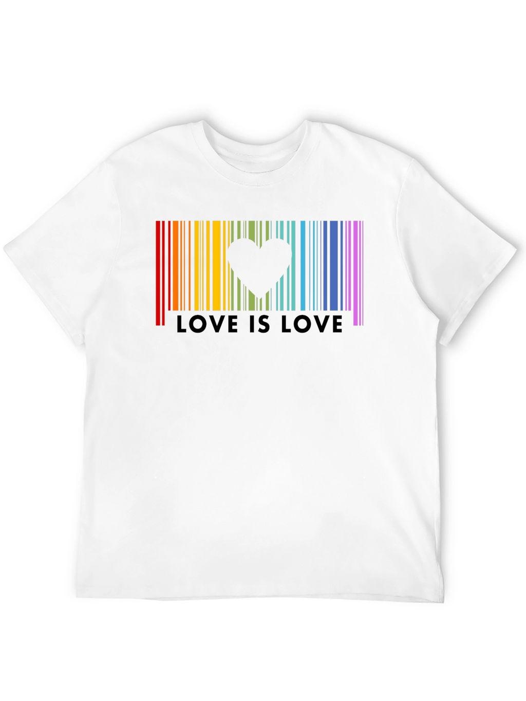 Love is Love Rainbow Pride Barcode T-Shirt