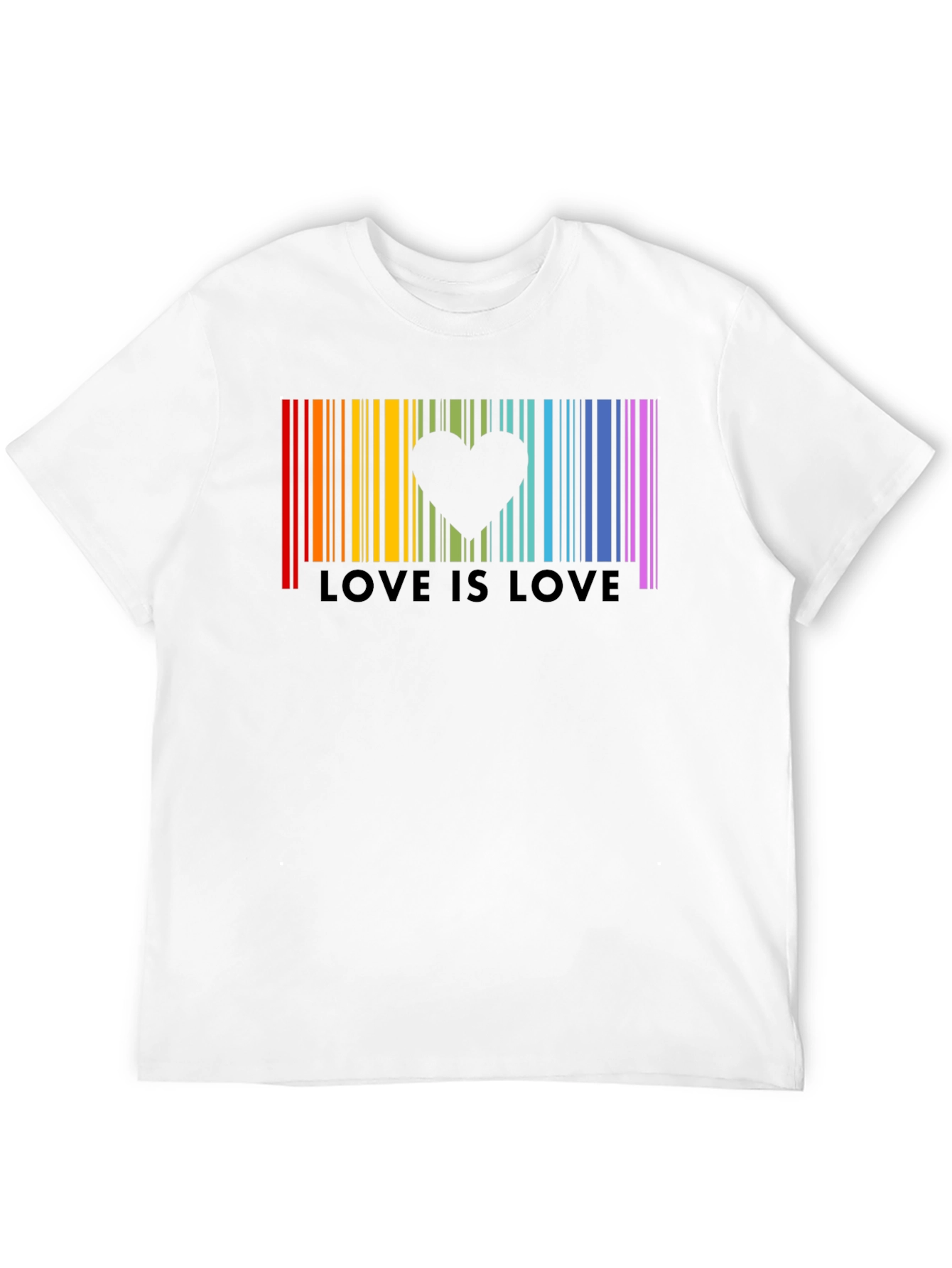 Love is Love Rainbow Pride Barcode T-Shirt