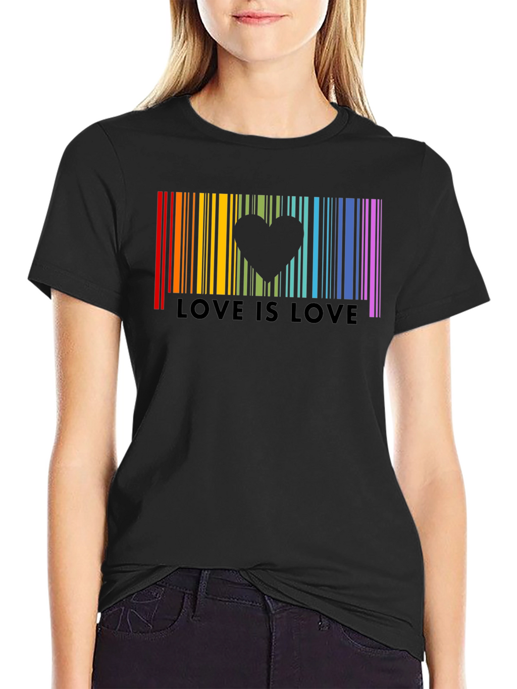 Love is Love Rainbow Pride Barcode T-Shirt