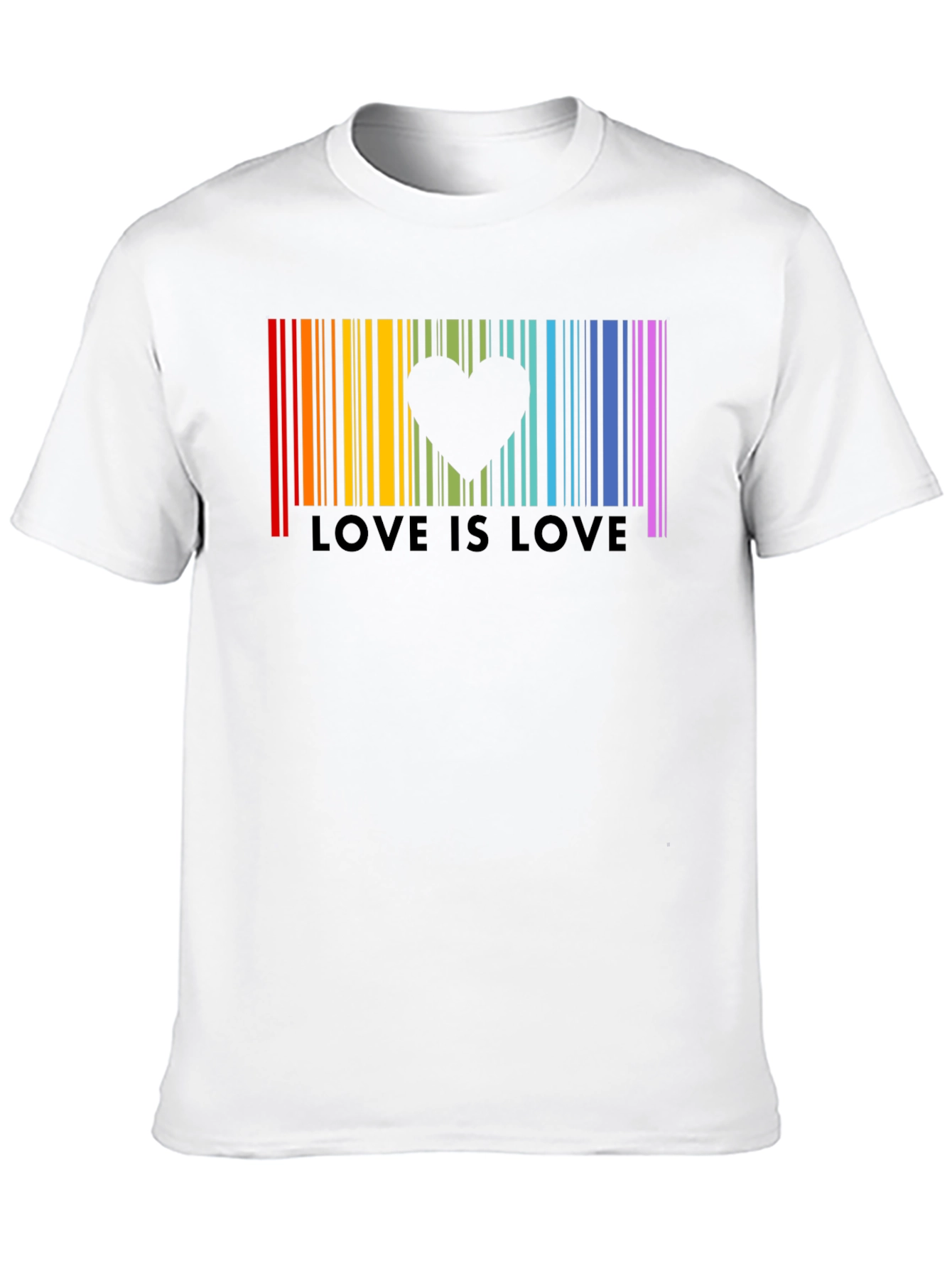 Love is Love Rainbow Pride Barcode T-Shirt