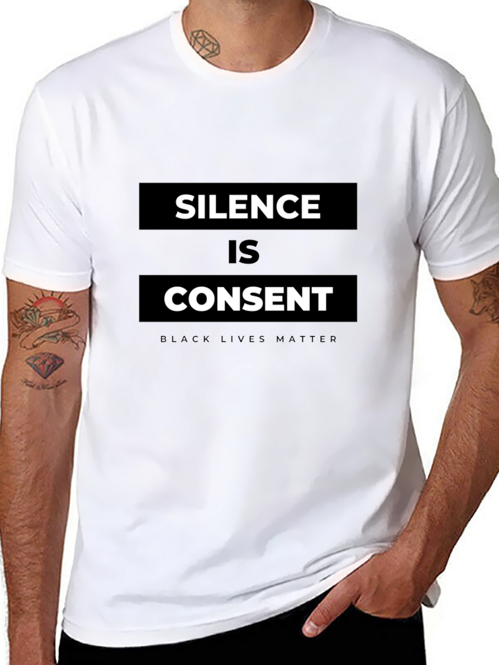 Silence is Consent Black Lives Matter Graphic Tee