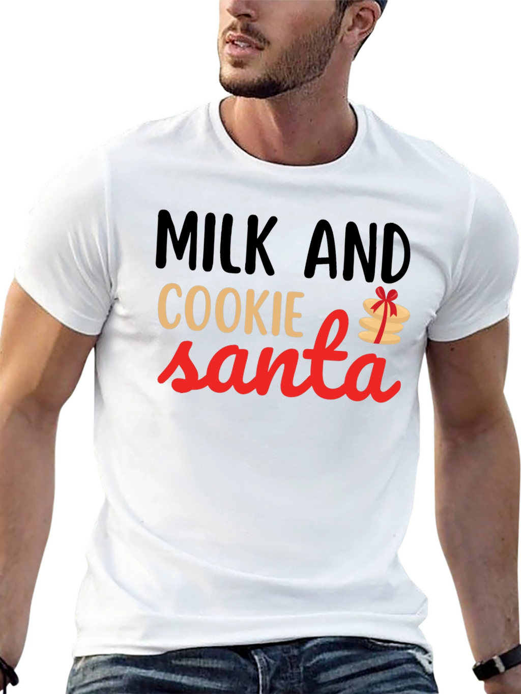 Milk and Cookie Santa T-Shirt