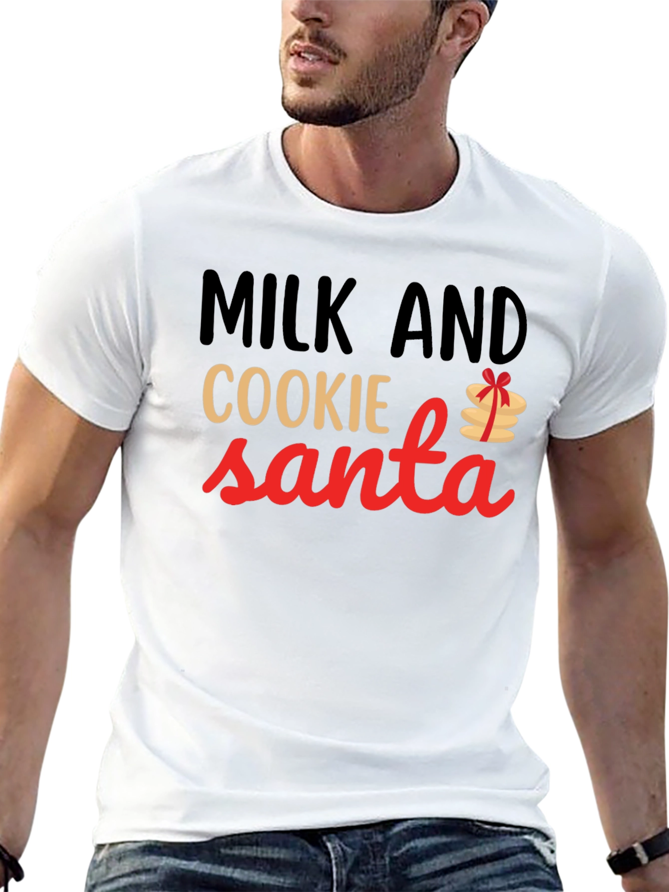 Milk and Cookie Santa T-Shirt
