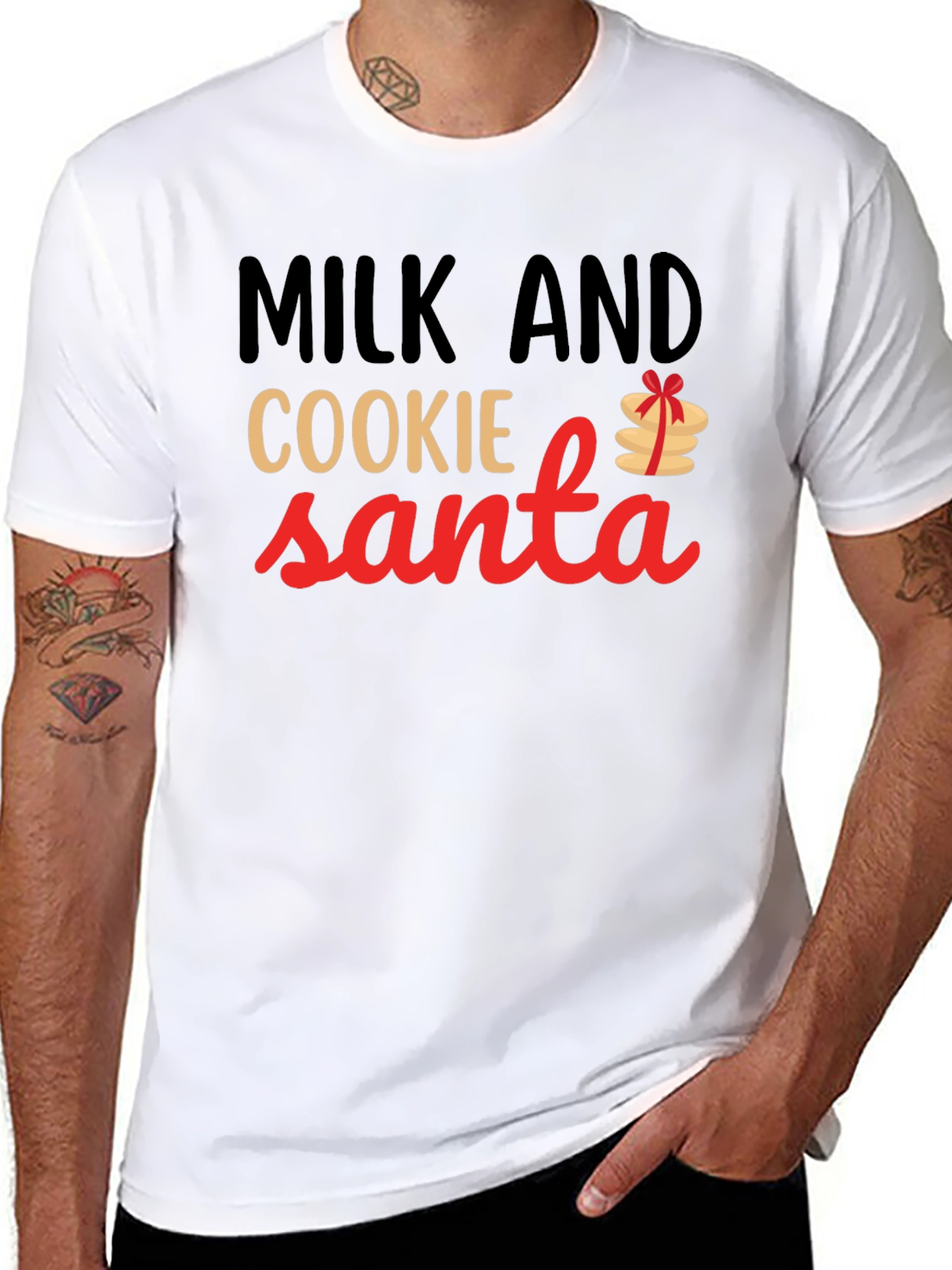 Milk and Cookie Santa T-Shirt