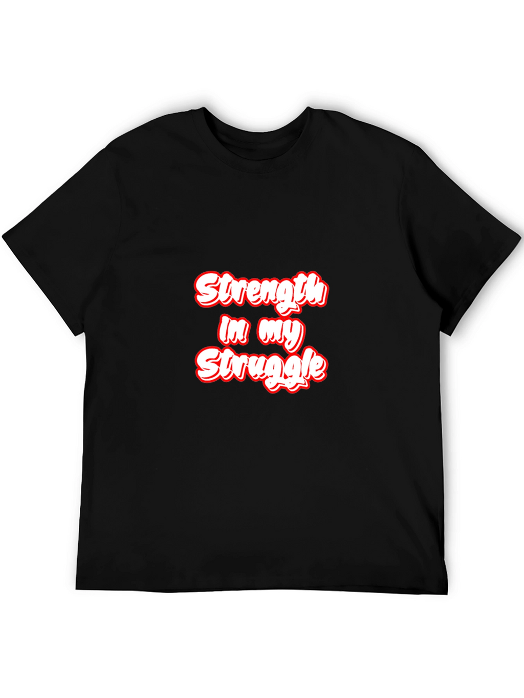 Strength in My Struggle Black Graphic Tee