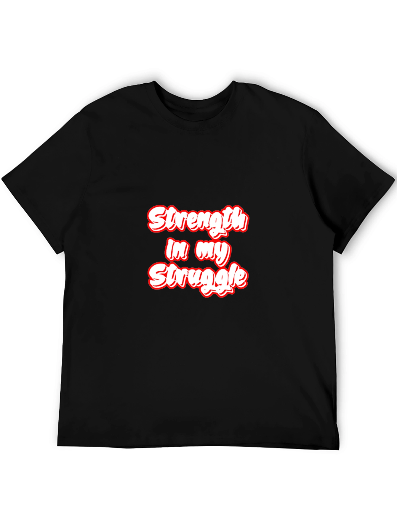 Strength in My Struggle Black Graphic Tee