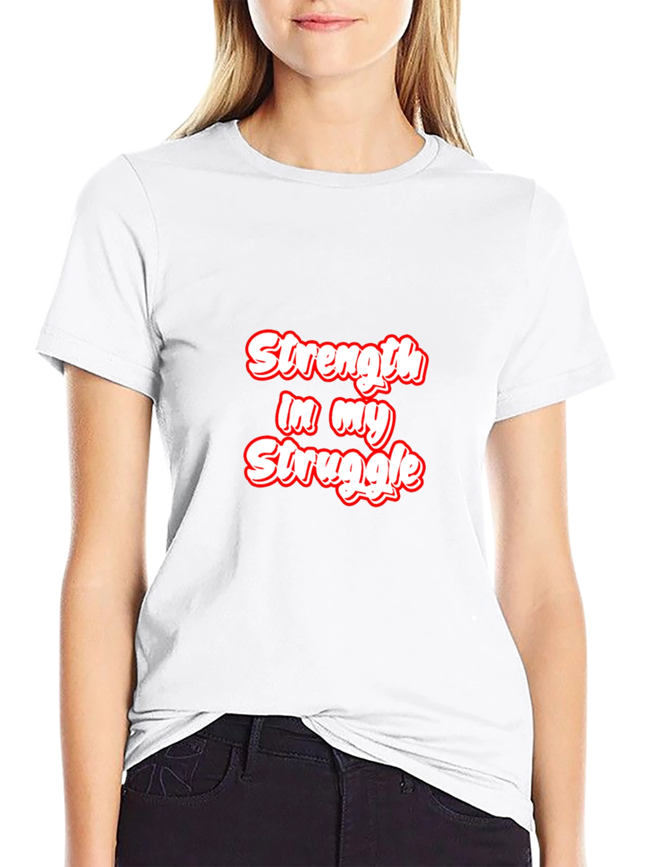 Strength in My Struggle Black Graphic Tee