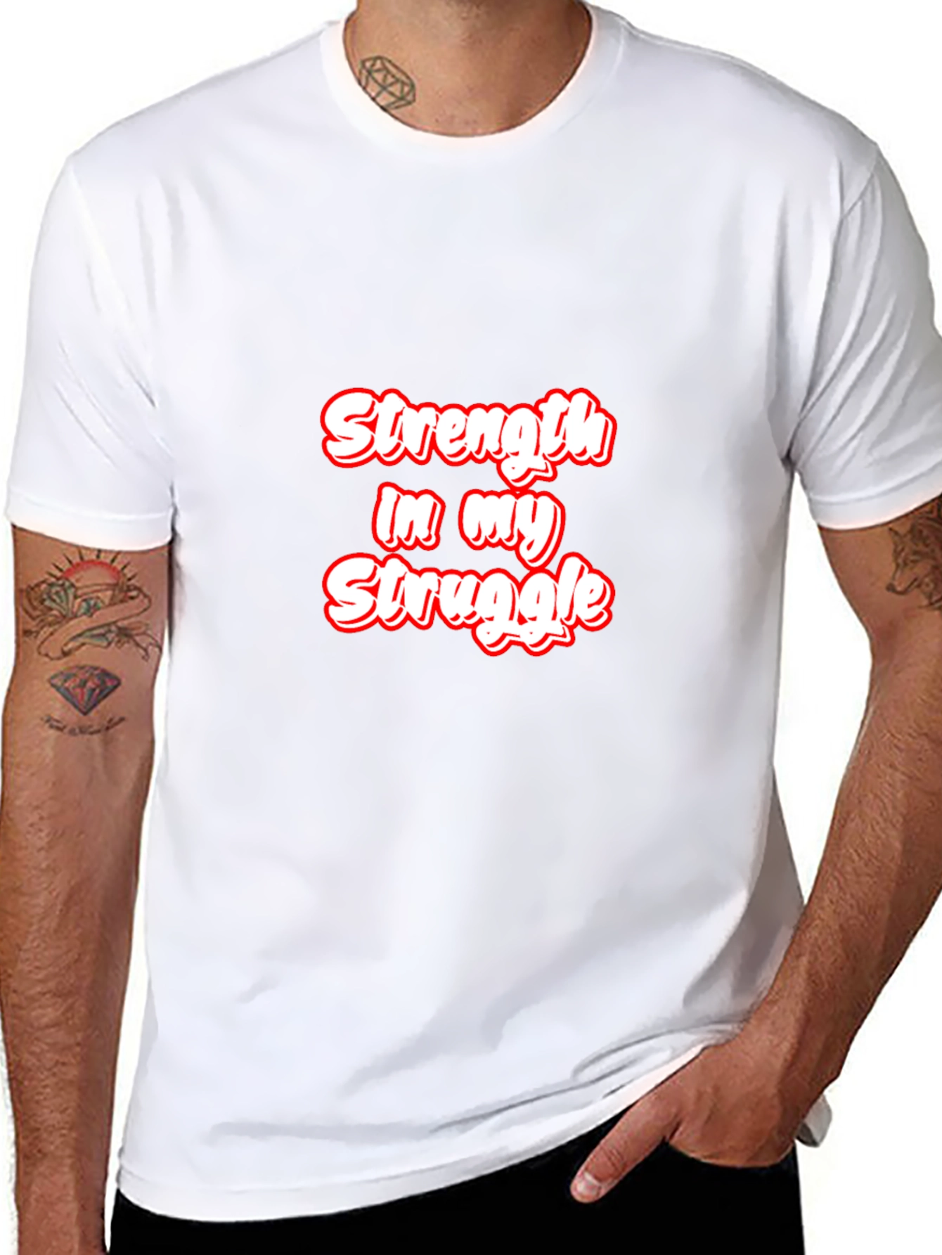 Strength in My Struggle Black Graphic Tee
