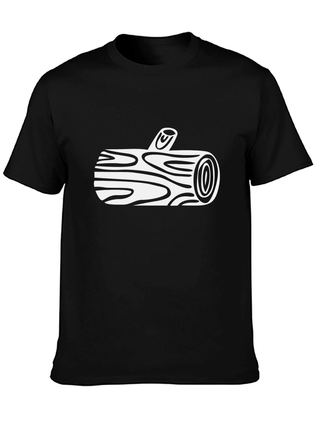 Novelty Log Graphic T-Shirt - Unique Nature Design