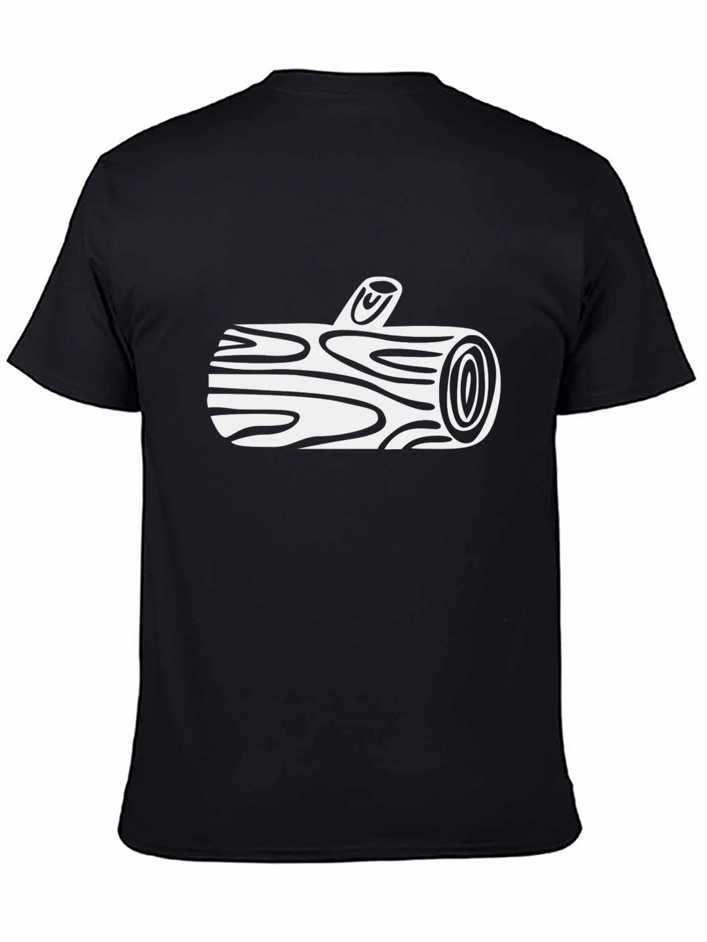 Novelty Log Graphic T-Shirt - Unique Nature Design