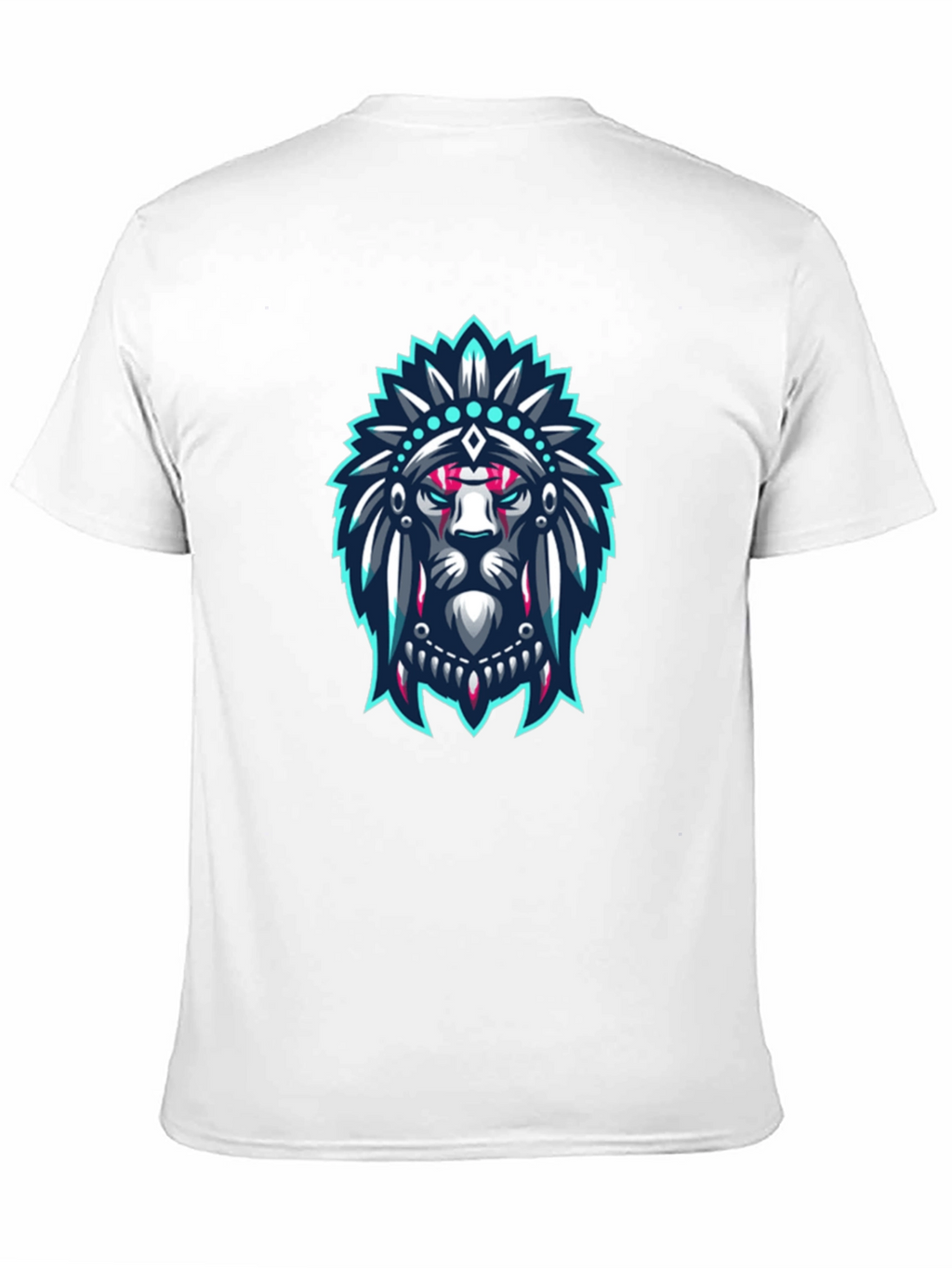 Lion Headdress Graphic Black T-Shirt