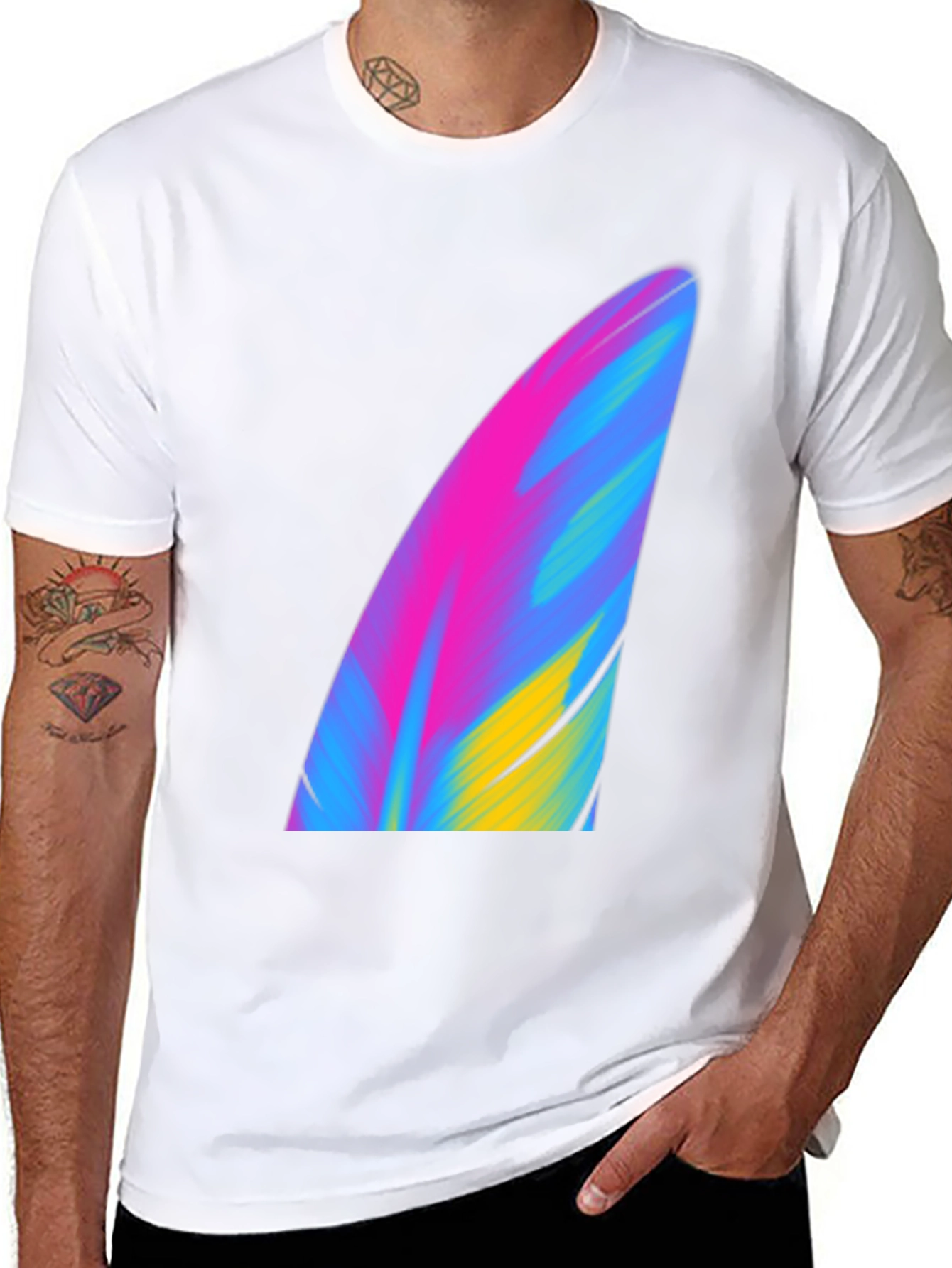 Abstract Surf Fin Graphic Tee - Black Unisex T-Shirt