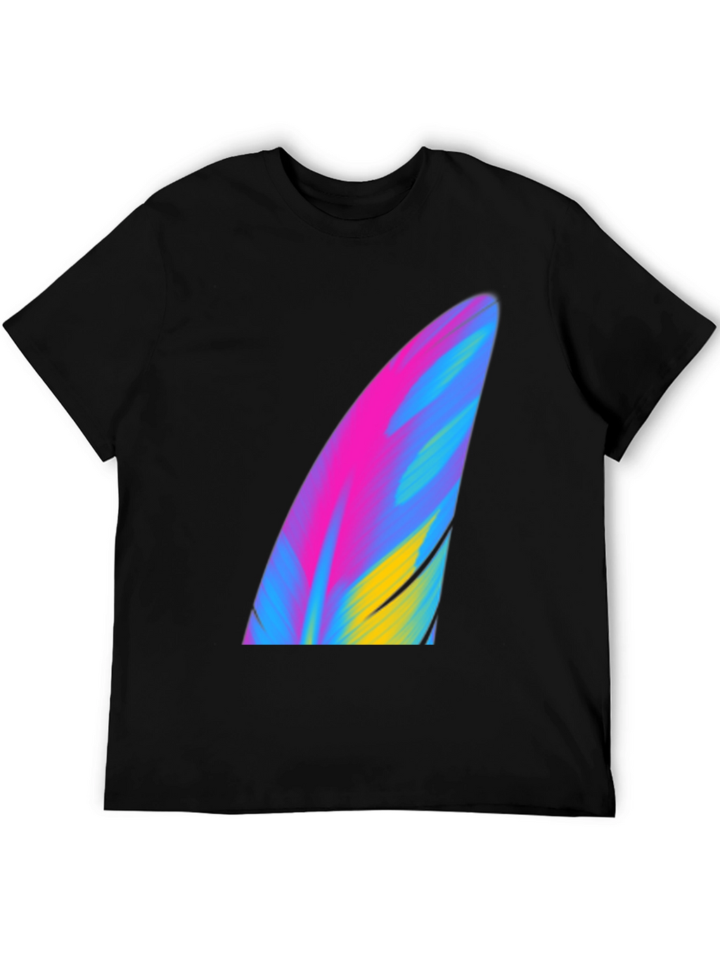 Abstract Surf Fin Graphic Tee - Black Unisex T-Shirt
