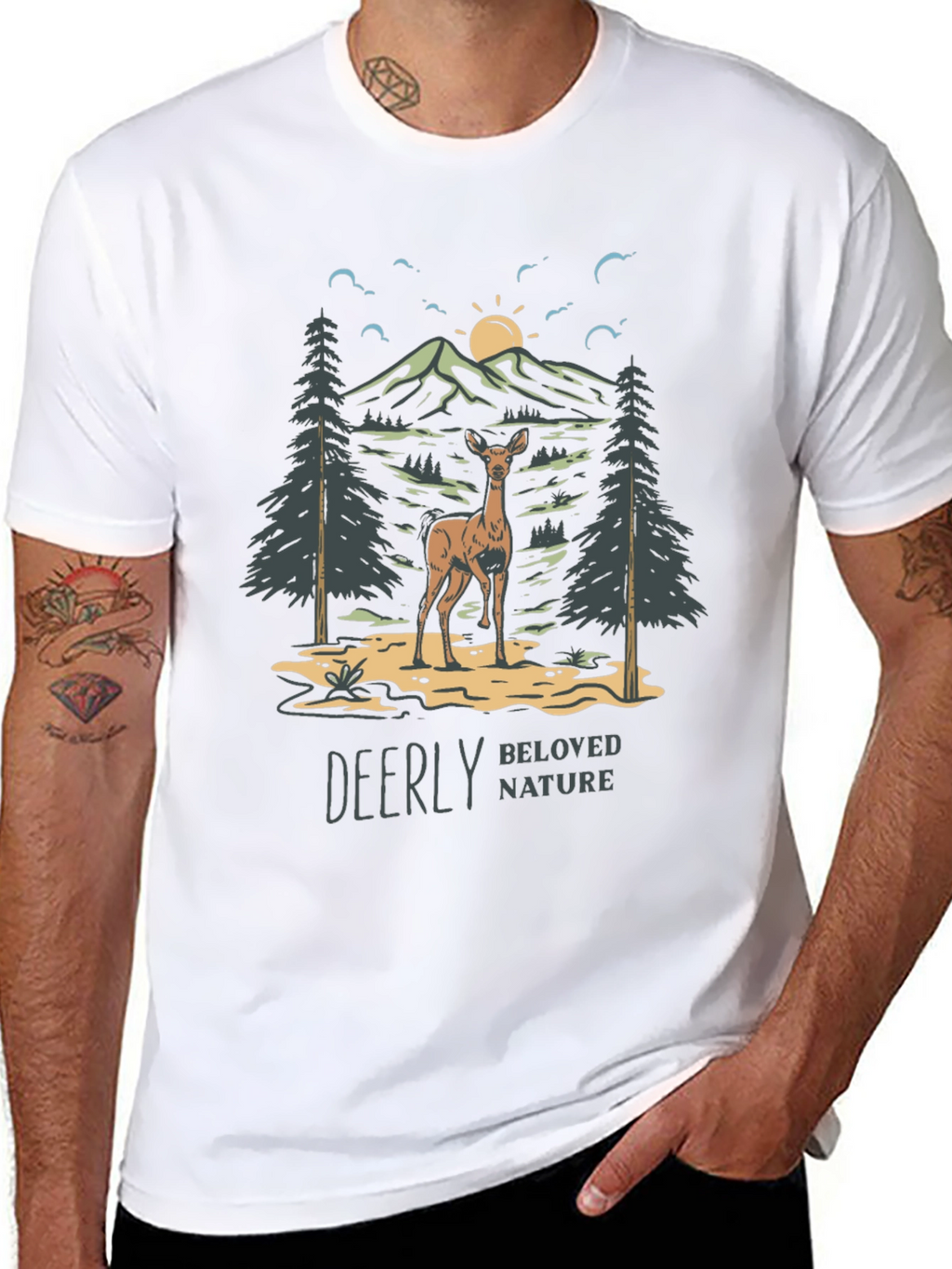 Deerly Beloved Nature Graphic T-Shirt