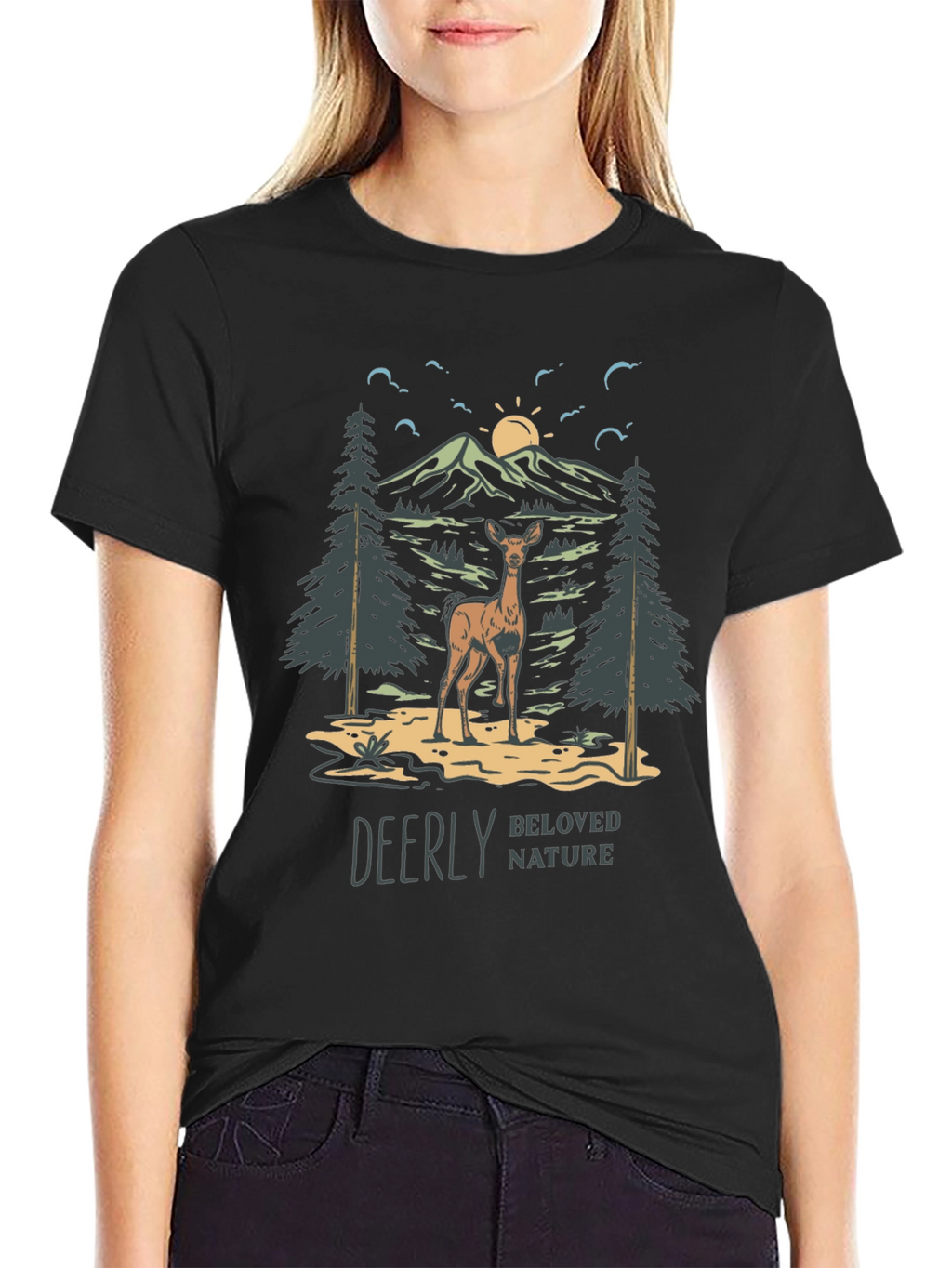 Deerly Beloved Nature Graphic T-Shirt