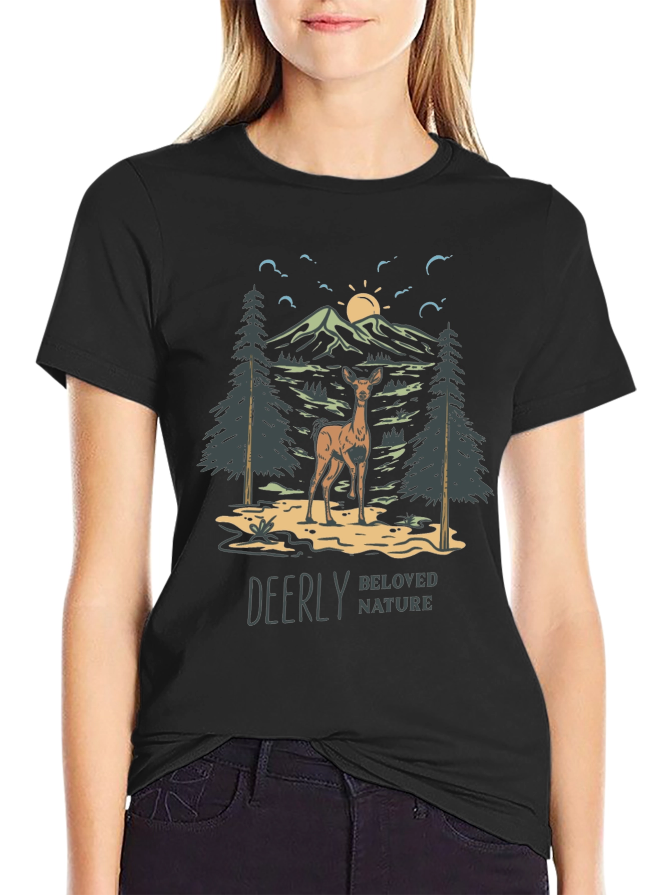 Deerly Beloved Nature Graphic T-Shirt