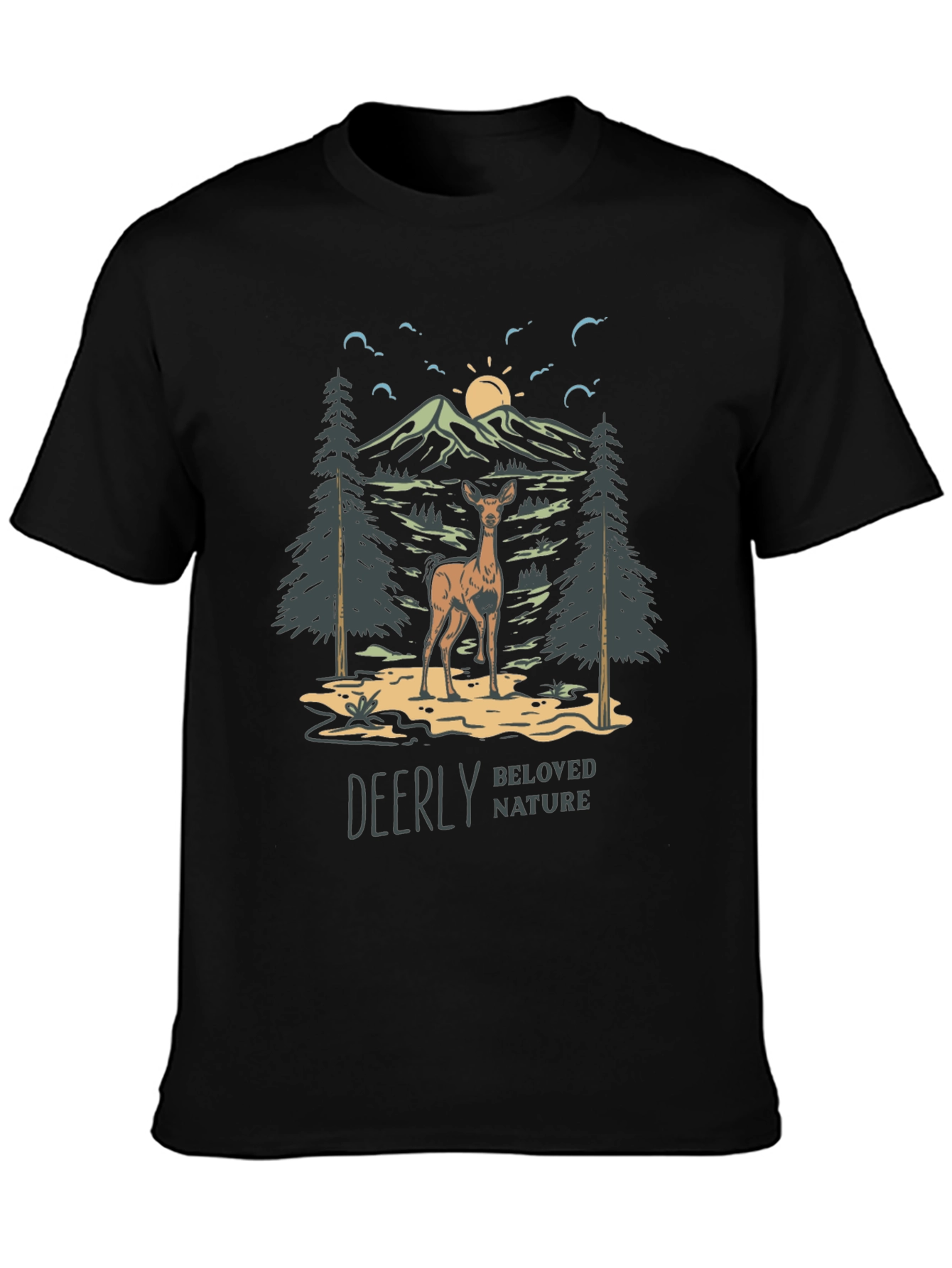 Deerly Beloved Nature Graphic T-Shirt