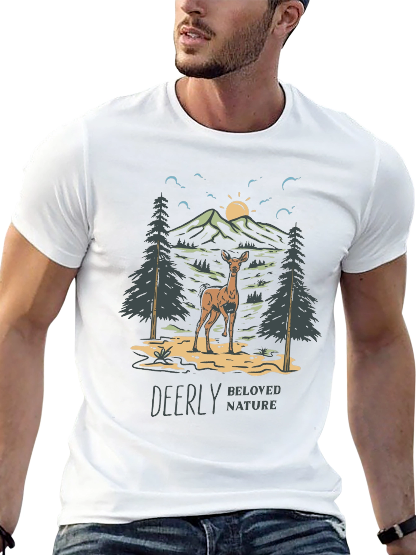 Deerly Beloved Nature Graphic T-Shirt