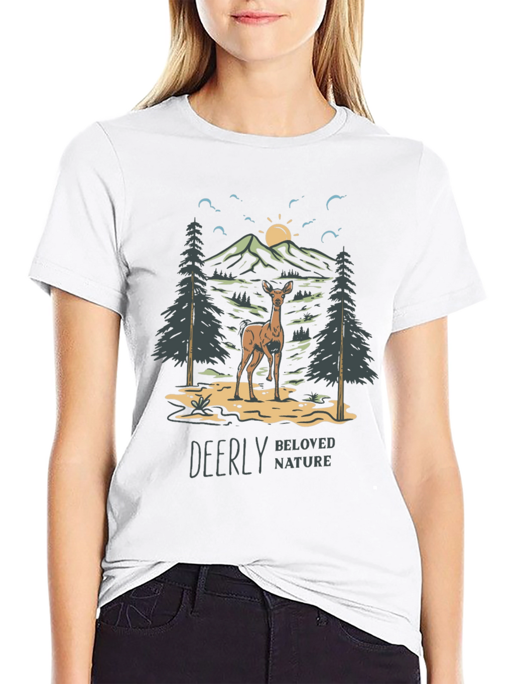 Deerly Beloved Nature Graphic T-Shirt