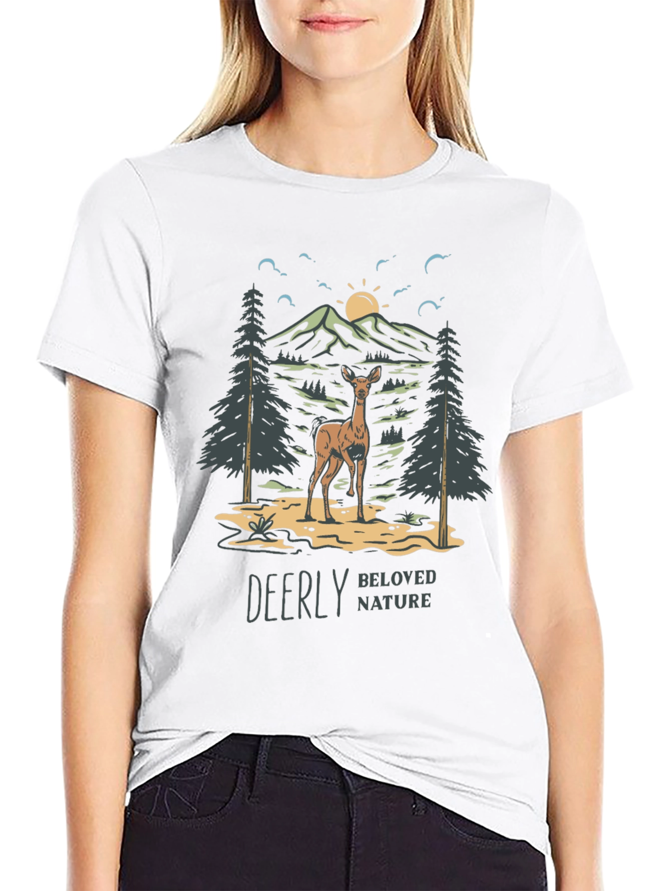 Deerly Beloved Nature Graphic T-Shirt