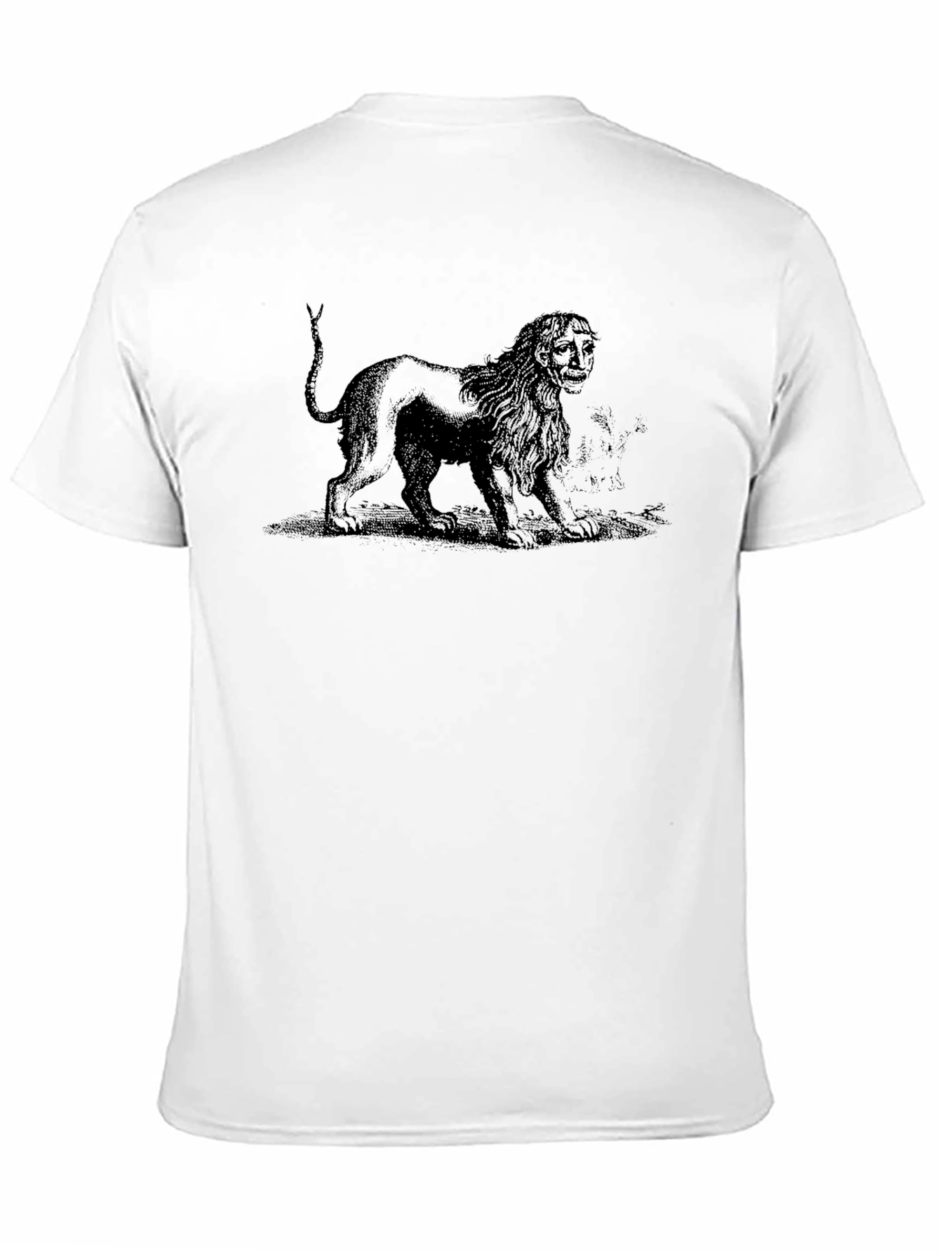Lion Man Graphic Print T-Shirt
