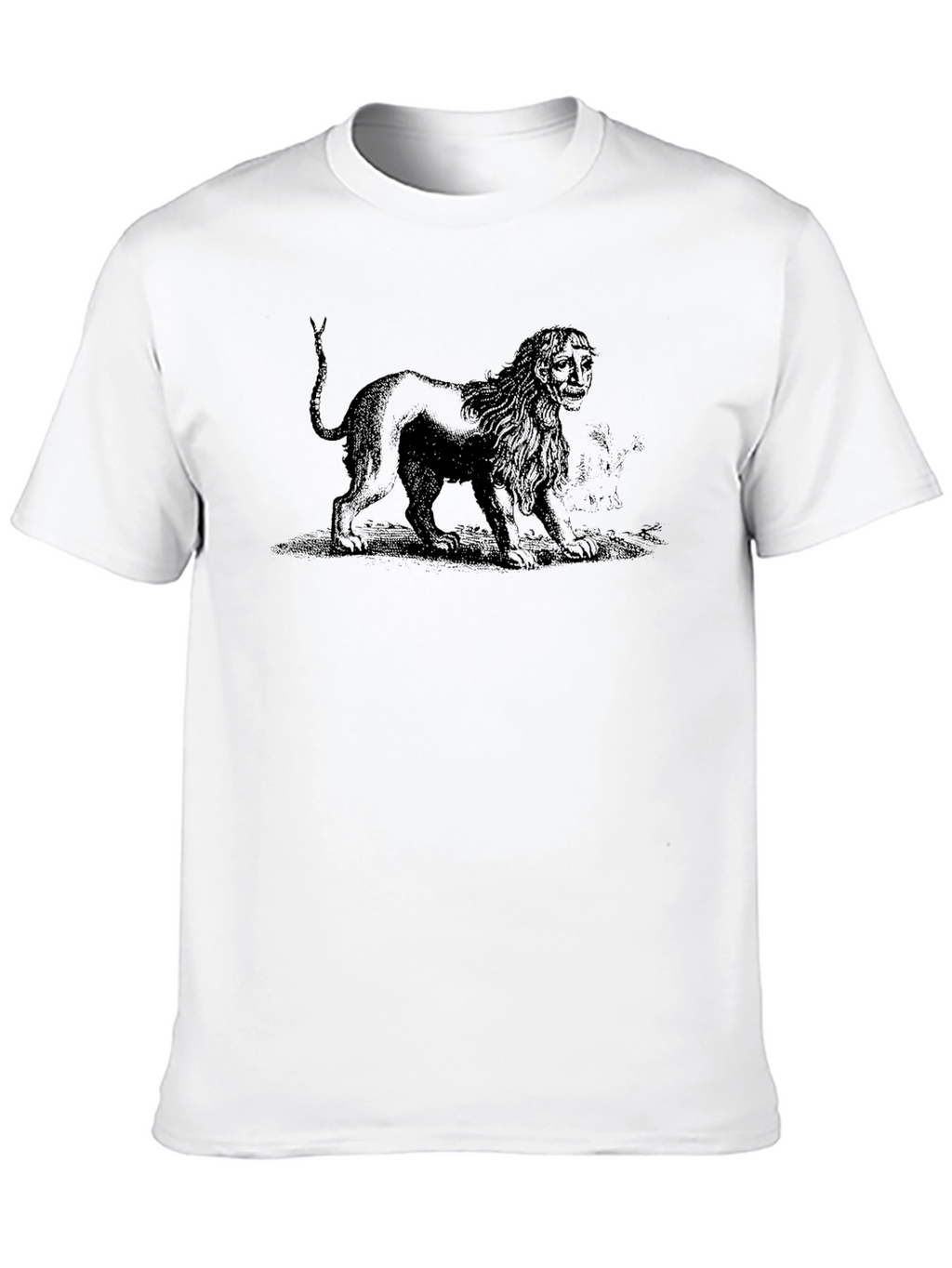 Lion Man Graphic Print T-Shirt
