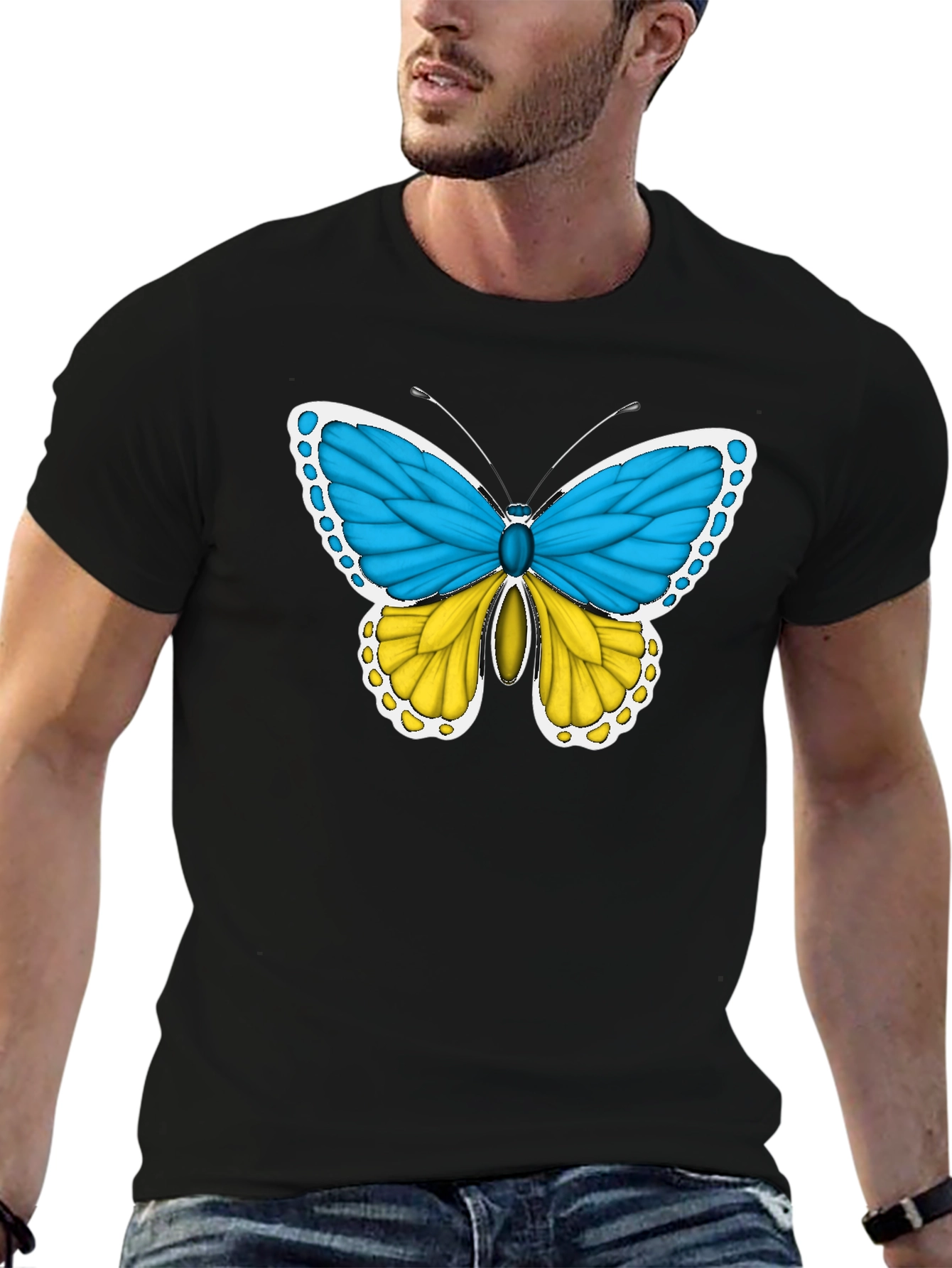 Ukraine Flag Butterfly T-Shirt - Support Ukraine