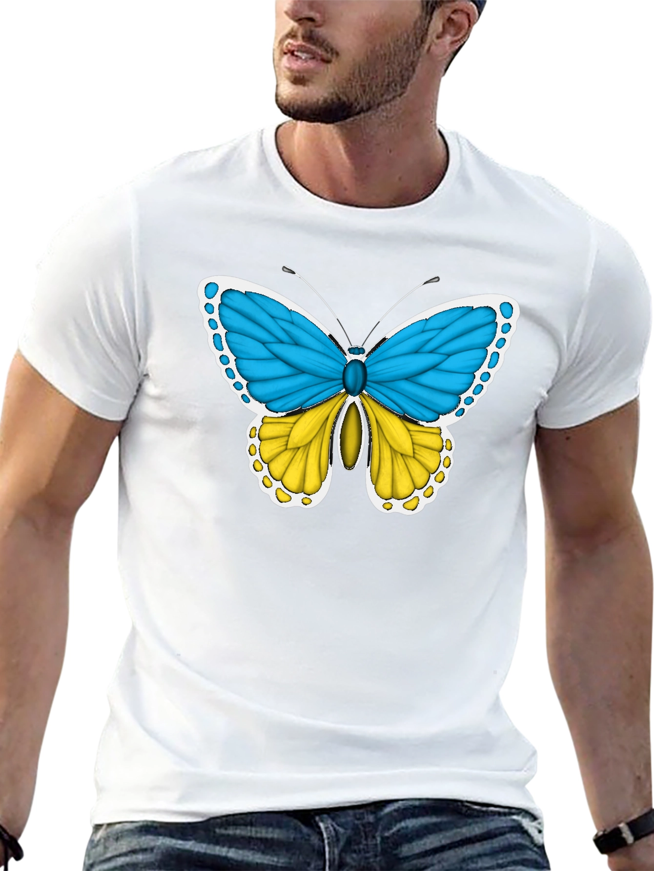 Ukraine Flag Butterfly T-Shirt - Support Ukraine