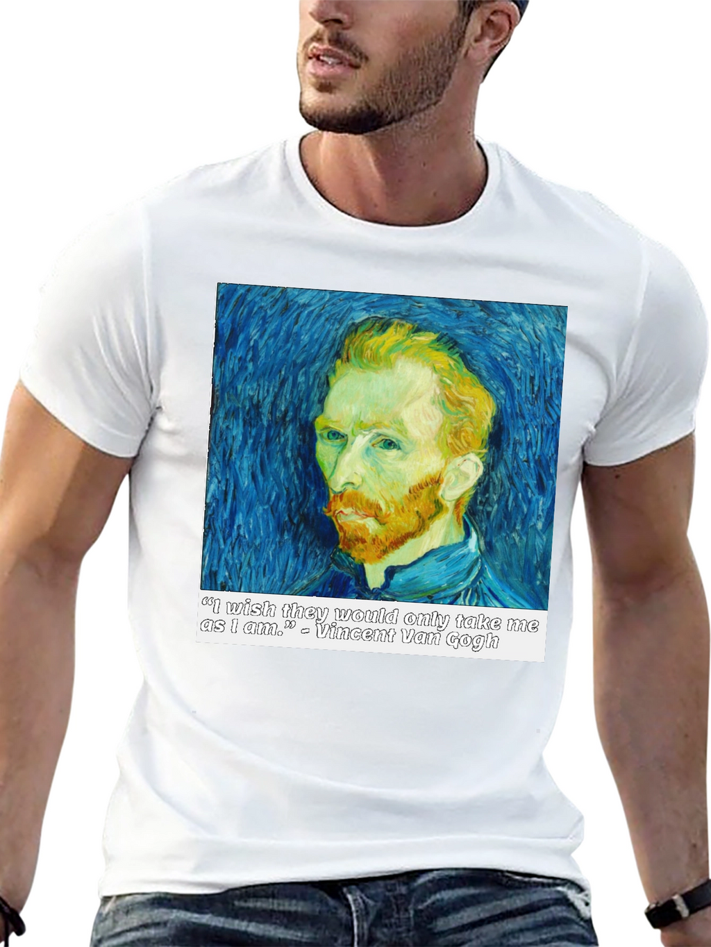 Van Gogh Quote T-Shirt - Artistic Portrait Tee