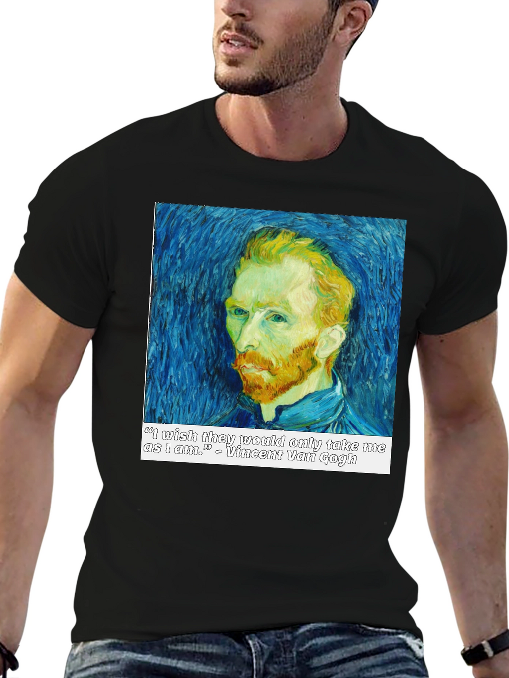 Van Gogh Quote T-Shirt - Artistic Portrait Tee
