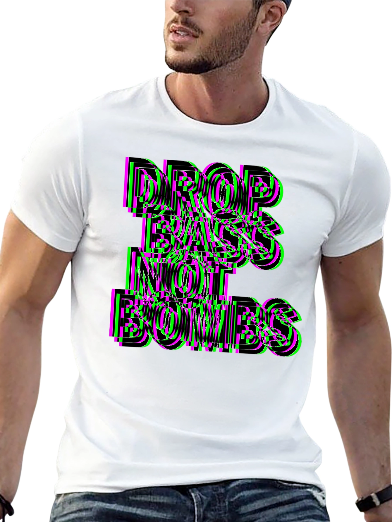 Drop Bass Not Bombs Graphic Tee